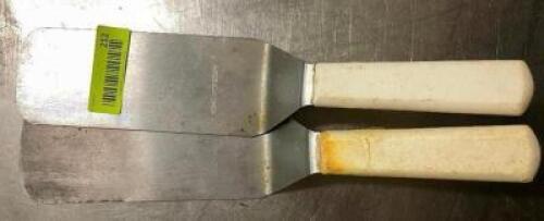 (2) STAINLESS TURNERS