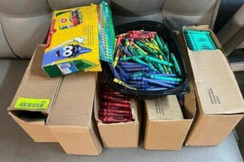 (5) BOXES OF ASSORTED CRAYONS