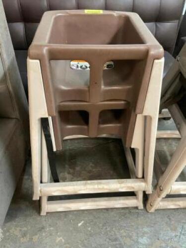(2) PLASTIC HIGH CHAIRS