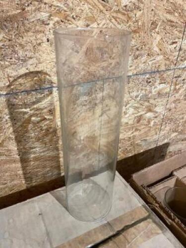 (6) TALL GLASS VOTIVE