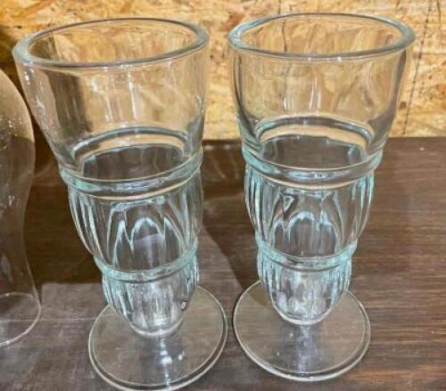 (5) TALL ICE CREAM SUNDAY GLASSES