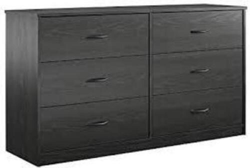 DESCRIPTION: (1) EMERY 6 DRAWER DRESSER BRAND/MODEL: MAINSTAYS INFORMATION: BLACK OAK RETAIL$: 200 SIZE: 29.7"H 53.5"W 15.7"D QTY: 1