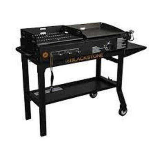 DESCRIPTION: (1) GRIDDLE AND CHARCOAL GRILL BRAND/MODEL: BLACKSTONE INFORMATION: BLACK RETAIL$: $258.00 EA SIZE: 17" QTY: 1