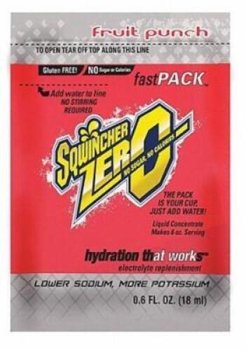 DESCRIPTION (4) PACKS OF (50) SQWINCHER SPORTS DRINK MIX BRAND/MODEL 159015501 ADDITIONAL INFORMATION SUGAR-FREE/FRUIT PUNCH/RETAILS AT $20.74 PER PK