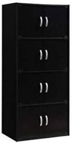 DESCRIPTION: (1) 8 DOOR BOOKCASE CABINET BRAND/MODEL: HODEDAH #44-D INFORMATION: BLACK RETAIL$: $92.35 EA SIZE: 4 SHELF, 8 DOOR, 24"W 16"D 54"H QTY: 1