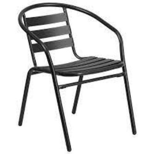 DESCRIPTION: (4) RESTAURANT STACKING CHAIRS BRAND/MODEL: FLASH FURNITURE INFORMATION: BLACK ALUMINUM RETAIL$: $66.77 EA QTY: 4