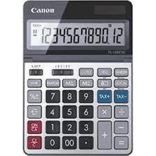 DESCRIPTION: (1) DESKTOP CALCULATOR BRAND/MODEL: CANNON #BS-1200TS RETAIL$: $10.99 EA QTY: 1