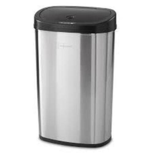 DESCRIPTION: (1) MOTION SENSOR TRASH CAN BRAND/MODEL: MAINSTAYS INFORMATION: STAINLESS STEEL RETAIL$: $50.00 EA SIZE: 13.2 GALLON QTY: 1