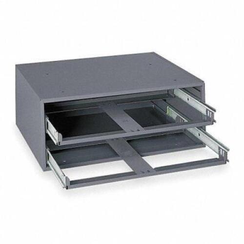 DESCRIPTION: (1) SLIDING DRAWER CABINET FRAME BRAND/MODEL: DURHAM #5LE85 INFORMATION: GRAY RETAIL$: $87.91 EA SIZE: 15 1/4 IN X 11 3/4 IN X 6 1/4 IN,