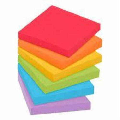 DESCRIPTION: (1) CASE OF (6) SUPER STICKY NOTE PAPERS BRAND/MODEL: 3M POST-IT #654-12SSAN INFORMATION: MULTI-COLORED RETAIL$: $39.93 TOTAL SIZE: 3" X