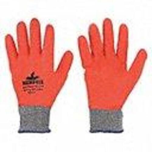 DESCRIPTION: (2) PACKS OF (12) CUT RESISTANT GLOVES BRAND/MODEL: MCR SAFETY #9683CSS INFORMATION: ORANGE RETAIL$: $15.36 EA SIZE: SIZE SMALL QTY: 2