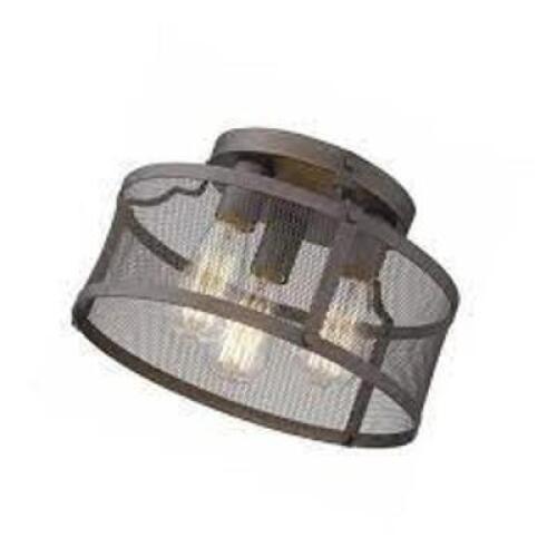DESCRIPTION: (1) FLUSH MOUNT LIGHT BRAND/MODEL: ZEYU #7105-3SF ORB RETAIL$: $75.99 EA SIZE: 13 IN QTY: 1