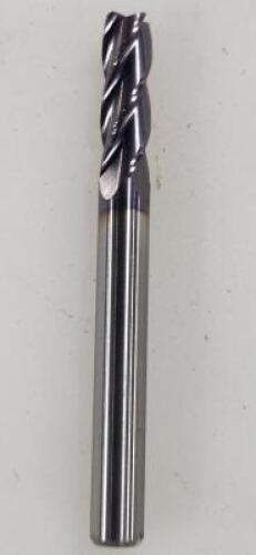 DESCRIPTION: (5) SOLID CARBIDE CORNER RADIUS END MILL BRAND/MODEL: M.A. FORD 11125002A RETAIL$: $ 52.78 EA SIZE: 1/4" 0.02" RAD QTY: 5