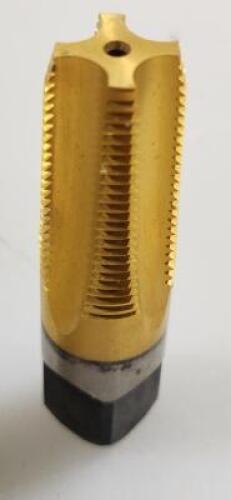 DESCRIPTION: (3) HSS TAPER PIPE HAND TAP BRAND/MODEL: WIDIA 19738 RETAIL$: $ 39.60 EA SIZE: 3/8"-18 NPT QTY: 3