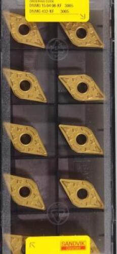 DESCRIPTION: (20) DNMG432-KF CARBIDE TURNING INSERTS BRAND/MODEL: SANDVIK COROMANT DNMG15 04 08-KF 3005 RETAIL$: $16.33 PER INSERT QTY: 20