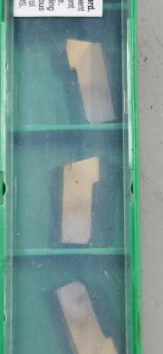 DESCRIPTION: (10) MANCHESTER SEPARATOR 1/8 WOC RH CARBIDE PARTING INSERTS BRAND/MODEL: WIDIA 507146 RETAIL$: 28.75 PER INSERT SIZE: 1/8" WOC QTY: 10