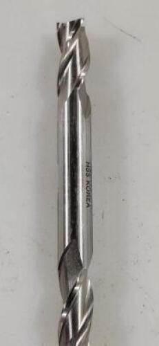 DESCRIPTION: (1) HSS DOUBLE END SQ END MILL BRAND/MODEL: HERTEL 87151114 RETAIL$: 46.91 SIZE: 3/8" 3/4" LOC 3/8" SD QTY: 1