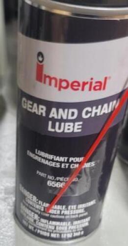 DESCRIPTION: (4) GEAR AND CHAIN LUBE BRAND/MODEL: IMPERIAL #6566 RETAIL$: $9.00 EA SIZE: 12 OZ QTY: 4