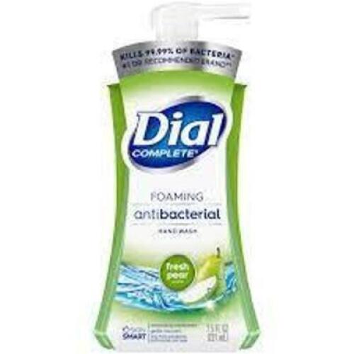DESCRIPTION: (2) FOAMING ANTIBACTERIAL HAND WASH BRAND/MODEL: DIAL COMPLETE INFORMATION: FRESH PEAR SCENT SIZE: 7.5 FL OZ QTY: 2