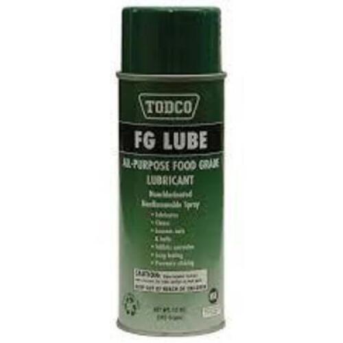 DESCRIPTION: (6) ALL PURPOSE FOOD GRADE LUBRICANT BRAND/MODEL: TODCO FG LUBE RETAIL$: $21.48 E SIZE: 12 OZ QTY: 6