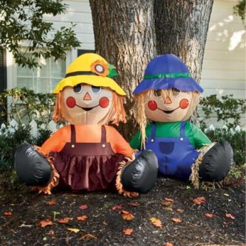 DESCRIPTION Mrs. Harvest Scarecrow Inflatable CONDITION Inspected Good - In Box - Missing power cord - Retail - $79.99 - ADDITIONAL INFO Wearing a ruf