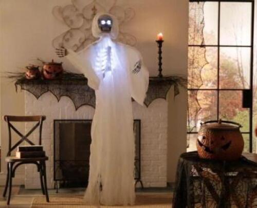 DESCRIPTION Life Size Lit Creepy Scary Ghost CONDITION Appears New - Inspected Good - In Box - Retail - $99.99 ADDITIONAL INFO Creepy Scary Ghost with