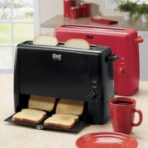 DESCRIPTION Chef Tested Toast 'N Serve by Montgomery Ward - Black CONDITION Brand New - In Box - Retail -$74.99 QUANTITY: X BID 1