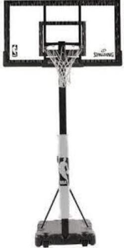 DESCRIPTION: (1) ACRYLIC PORTABLE BASKETBALL HOOP BRAND/MODEL: SPALDING NBA #88364 INFORMATION: MUST COME INSPECT RETAIL$: 329.39 SIZE: 60" QTY: 1