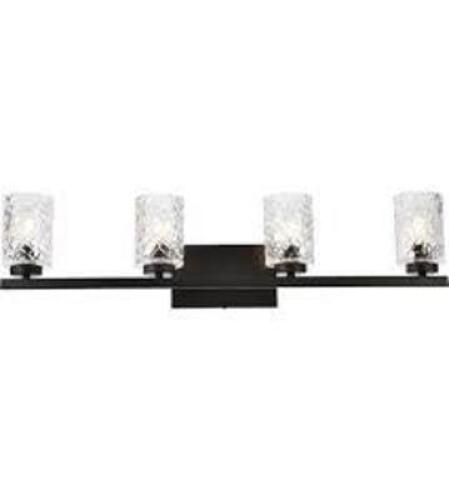 DESCRIPTION: (1) 4 LIGHT BATHROOM SCONCE BRAND/MODEL: CASSIE INFORMATION: BLACK RETAIL$: $220.00 TOTAL QTY: 1