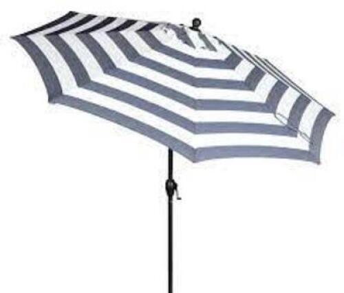 DESCRIPTION: (1) PREMIUM PATIO UMBRELLA BRAND/MODEL: BETTER HOMES AND GARDENS INFORMATION: TICKING STRIPE RETAIL$: $50.00 EA SIZE: 9FT QTY: 1