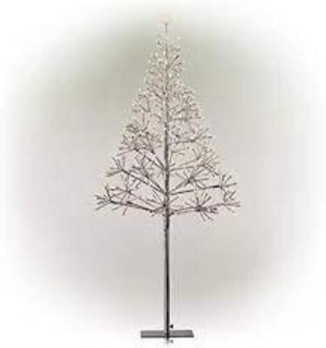 DESCRIPTION: (1) FESTIVE SILVER CHRISTMAS TREE WITH WARM WHITE LED LIGHTS BRAND/MODEL: ALPINE INFORMATION: WARM WHITE RETAIL$: $111.80 EA QTY: 1