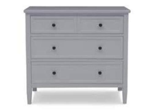 DESCRIPTION: (1) 3 DRAWER DRESSER BRAND/MODEL: DELTA CHILDREN #76303-026 INFORMATION: GRAY RETAIL$: $299.99 EA SIZE: 36.5" X 33" X 18.75" QTY: 1
