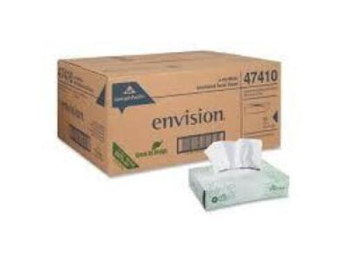 DESCRIPTION: (1) CASE OF (30) BOXES OF FACIAL TISSUE BRAND/MODEL: ENVISION #47410 INFORMATION: NEUTRAL RETAIL$: $40.67 PER CASE SIZE: 8" QTY: 1
