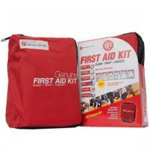 DESCRIPTION: (3) FIRST AID KIT BRAND/MODEL: GENUINE FIRST AID RETAIL$: $20.00 EA SIZE: 101 PECES QTY: 3