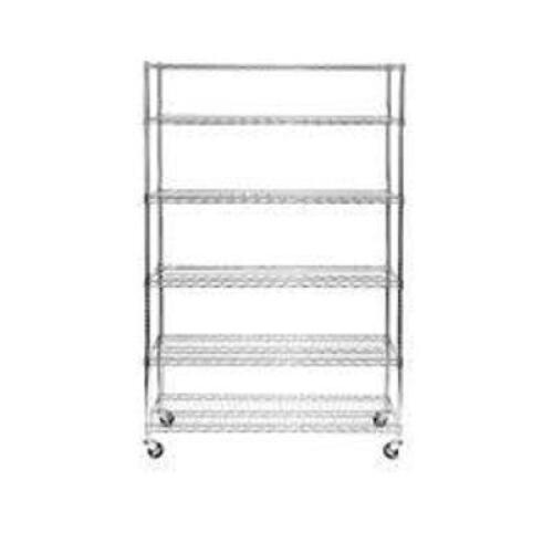 DESCRIPTION: (1) STEEL WIRE SHELVING SYSTEM WITH WHEELS BRAND/MODEL: SEVILLE RETAIL$: $219.00 EA SIZE: 6 TIER QTY: 1