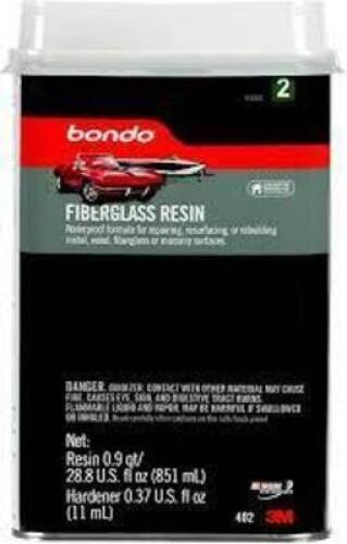 DESCRIPTION: (2) STAGE 2 FIBERGLASS RESIN CONTAINERS BRAND/MODEL: BONDO RETAIL$: $20.88 EA SIZE: .9 GALLON QTY: 2