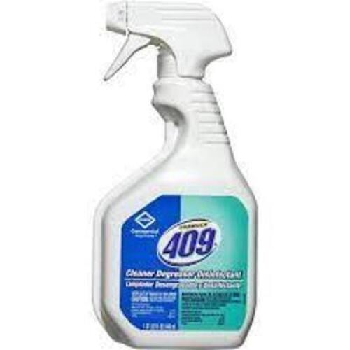 DESCRIPTION: (2) DEGREASER DISINFECTANT BRAND/MODEL: FORMULA 409 #35306 RETAIL$: $6.00 EA SIZE: 32 OZ QTY: 2