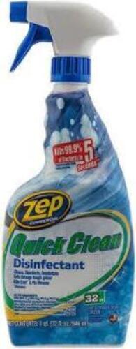 DESCRIPTION: (6) DISINFECTANT BRAND/MODEL: ZEP QUICK CLEAN RETAIL$: $11.17 EA SIZE: 32 OZ QTY: 6