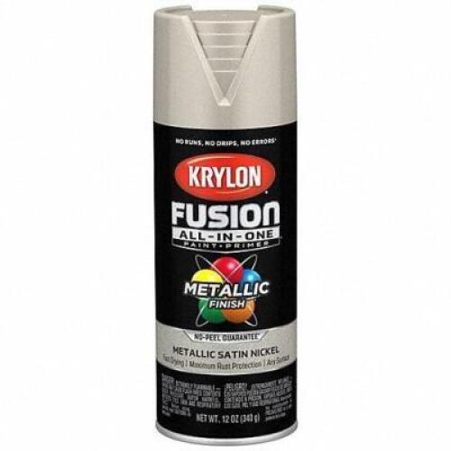 DESCRIPTION: (4) METALLIC SPRAY PAINT BRAND/MODEL: KRYLON #55EG86 INFORMATION: SATIN NICKEL RETAIL$: $10.43 EA SIZE: 12 OZ QTY: 4