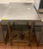 24" X 30" STAINLESS PREP TABLE - 2