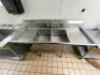 68" X 24" 2-COMPARTMENT STAINLESS SINK W/ BACKSPLASH - 3