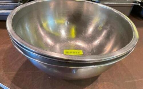 (3) 16" STAINLESS MIXING BOWLS