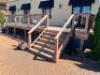 30' X 12.5' COMPOSITE WOOD DECK W/ METAL RAILING POSTS, LIGHTED BANISTERS, AND WIDE STAIRS - 3