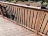 30' X 12.5' COMPOSITE WOOD DECK W/ METAL RAILING POSTS, LIGHTED BANISTERS, AND WIDE STAIRS - 9