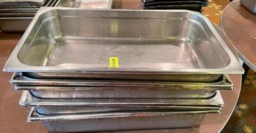 (6) FULL SIZE STAINLESS INSERTS