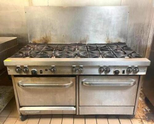 SOUTHBEND 60" 10-BURNER NATURAL GAS RANGE W/ (2) STANDARD OVENS