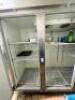 HUSSMANN 82" 3-DOOR SOLID REACH IN REFRIGERATOR ON CASTERS - 6