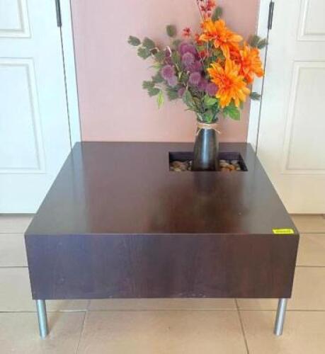 (2) 36" X 36" DECORATIVE END TABLE W/ DECOR INCLUDED