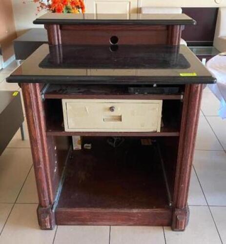 36" X 32" WOODEN HOST STAND