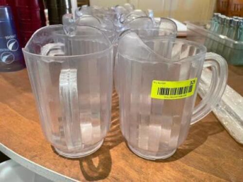 (8) 64 OZ PLASTIC PITCHERS